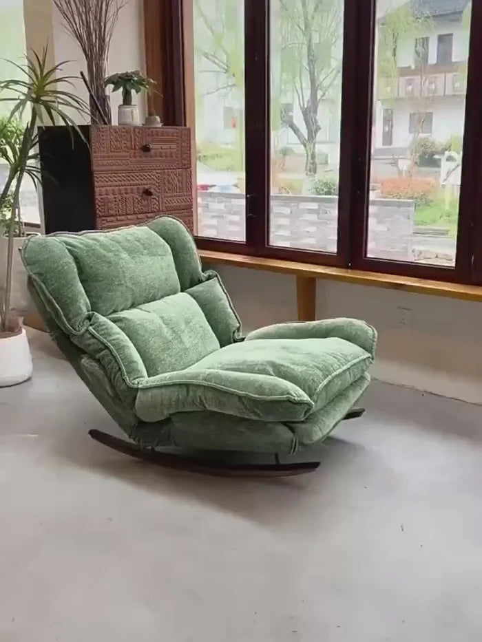 RESTA – Reclining Rocking Chair 5 Positions Chenille Machine-Washable Covers