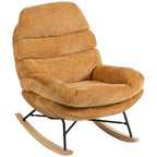NIDVA – Chenille Cocoon Rocking Chair Wide 53 cm Seat High Back