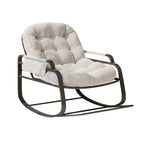PATIA – Outdoor Rattan Rocking Chair Weatherproof 14 cm Thick Cushion
