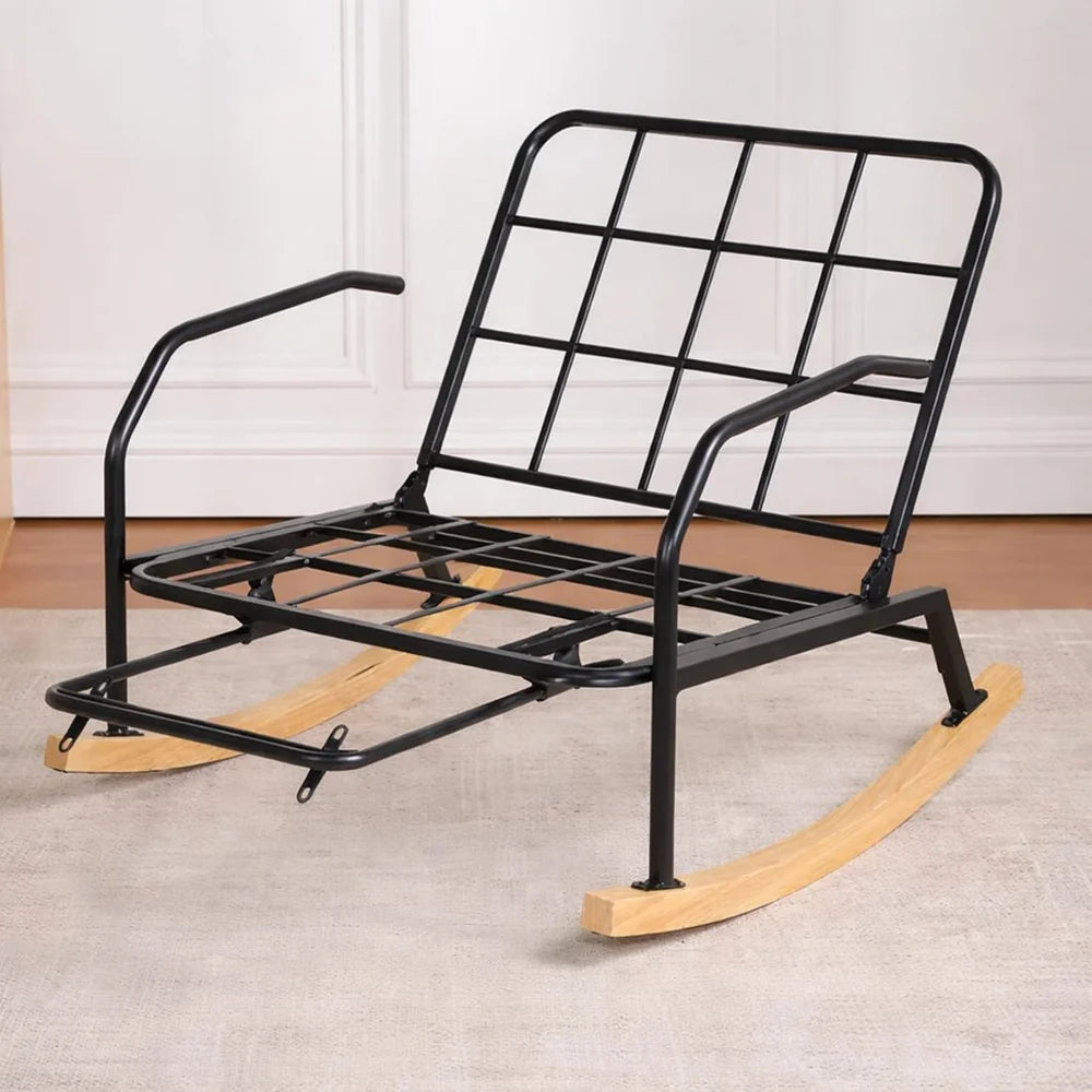 MODULA – Reclining Rocking Chair 4 Positions Corduroy Velvet & Footrest