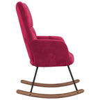 PRISMA – Tufted Velvet Rocking Chair Solid Rubberwood Legs 7 Colours