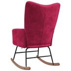 PRISMA – Tufted Velvet Rocking Chair Solid Rubberwood Legs 7 Colours