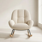 VELVA – Scandinavian Rocking Armchair Corduroy Velvet High Back Nursing