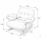 ORAVA – XXL Cocoon Rocking Chair Tufted Chenille 5-Position Recline