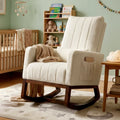 SNOVA – Nursing Rocking Chair Snow Flannel 65 cm High Back & Lumbar Cushion