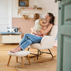 PLUMA – Ultra-Soft Nursing Rocking Chair Adjustable Headrest & Side Pockets