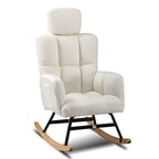 PLUMA – Ultra-Soft Nursing Rocking Chair Adjustable Headrest & Side Pockets