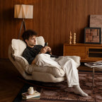 RESTA – Reclining Rocking Chair 5 Positions Chenille Machine-Washable Covers
