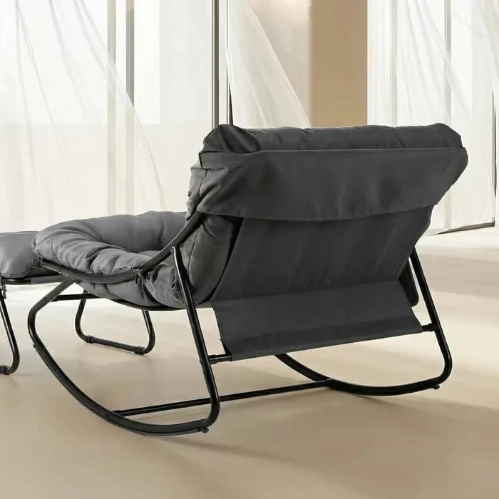 PLUVIA – Outdoor Rocking Chair Waterproof Cushion & Matching Footrest