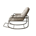PATIA – Outdoor Rattan Rocking Chair Weatherproof 14 cm Thick Cushion