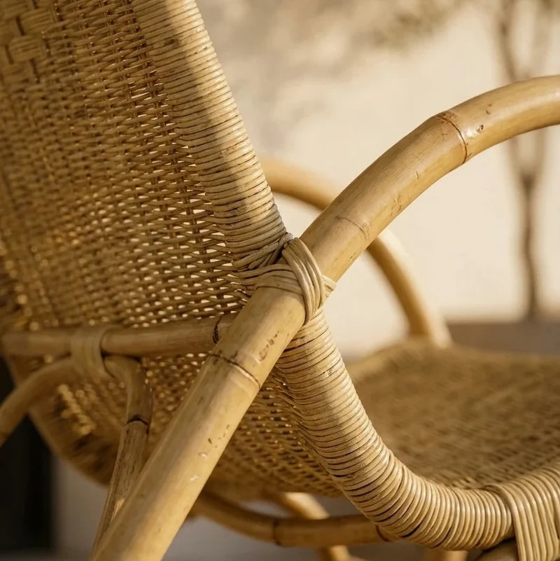 MANOA – Rattan & Manau Rocking Chair Hand-Woven Bohemian Style