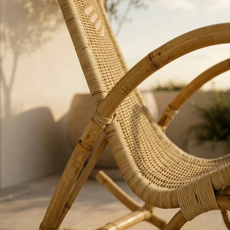 MANOA – Rattan & Manau Rocking Chair Hand-Woven Bohemian Style