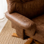 FJORA – Microfibre Recliner Armchair 135° Reclining 360° Swivel with Footrest